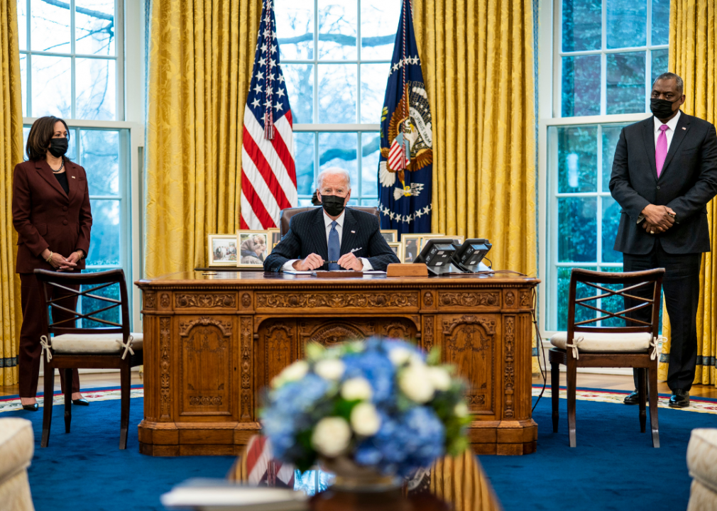 2021: Biden reverses Trump-era ban on transgender people in the military